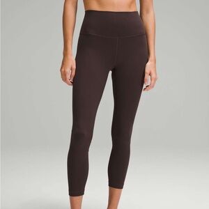 lululemon espresso align high rise pant 25" size 4 NWT